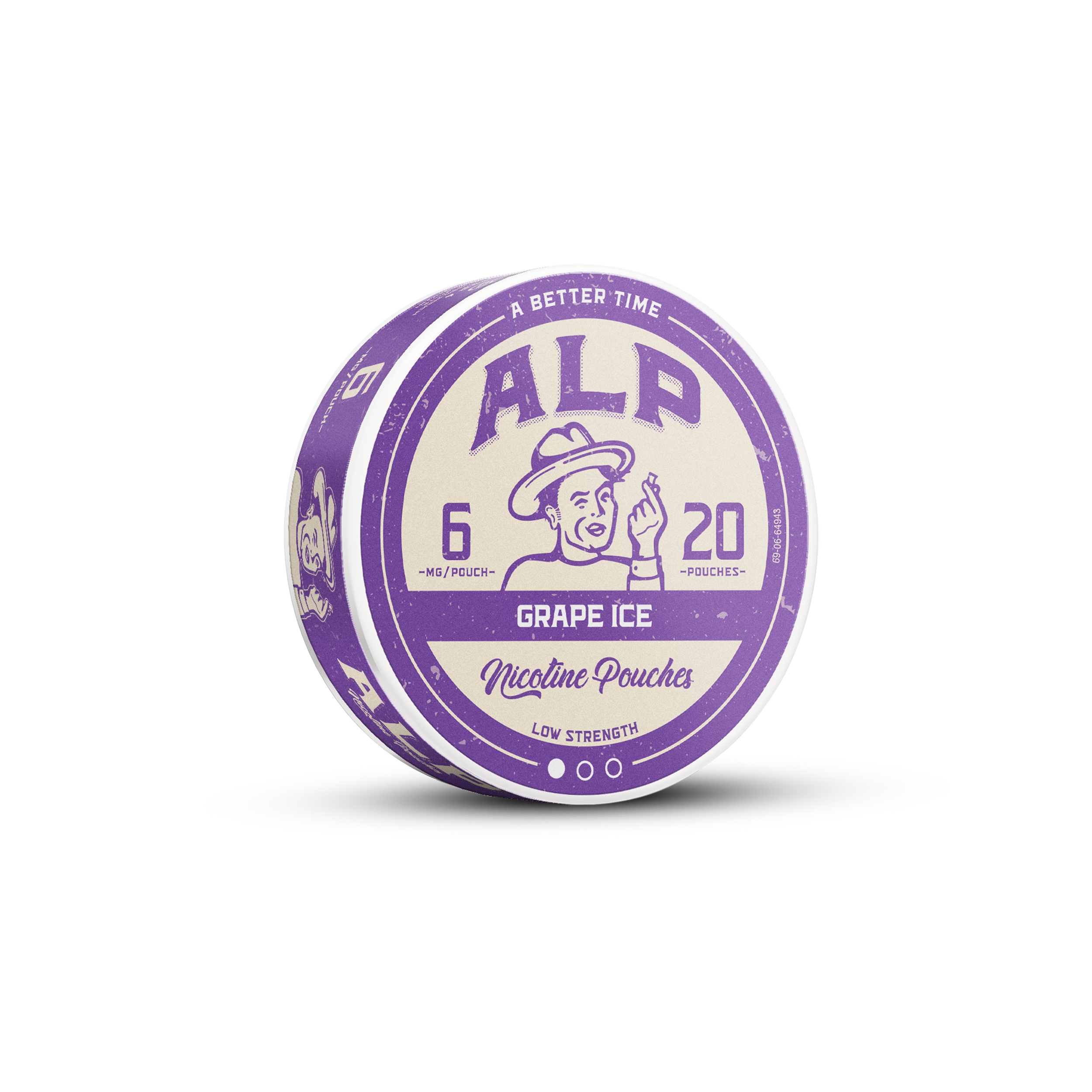 ALP Grape Ice nicotine pouches 6mg tin