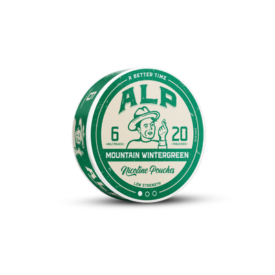 ALP Mountain Wintergreen nicotine pouches 6mg tin